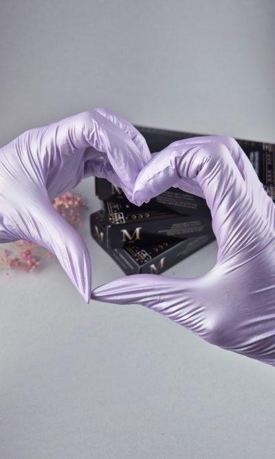Rękawiczki nitrylowe M FIOLETOWE BEAUTE LUXE