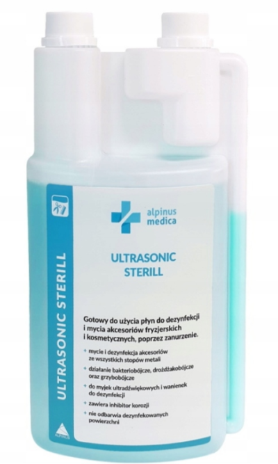 Ultrasonic Sterill gotowy płyn do mycia i dezynfekcji akcesorii kosmetycznych 1L Alpinus