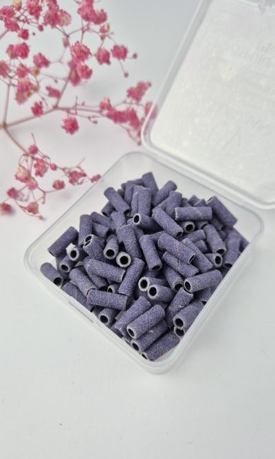MINI #150 PURPLE – fioletowe nakładki / opaski ścierne do manicure na mandrel (100szt)